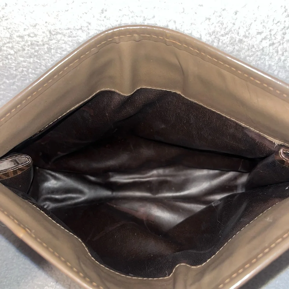 Mario Valentino Monogram Brown Clutch - Picture 4 of 11